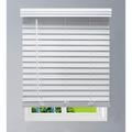 Bilot Cordless Faux Wood Blind White 59 1/2 W x 52 H Outside Mount