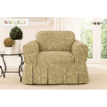 Sure Fit Fanciful Floral Chair Slipcover homestyle washable NEW green autumn