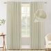 100% Blackout Curtains 2 Panels Set Machine Washable Linen Textured Blackout drape for Bedroom Back Tab/Rod Pocket Curtains Natural Flax W50 X L63