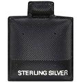 N icePackaging - 100 Qty Sterling Silver Imprinted Black 1 x 1 Vinyl Puff Pad Earring Cards - for Display & Sales - Clip/Wire/Post Earrings