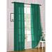 2 Piece Sheer Voile Light Filtering Rod Pocket Window Curtain Panel Drape Set Available In A Variety Of Sizes And Colors (54 X 36 Teal)