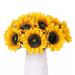 Hibalala Artificial sunflower bouquet fake wildflower wedding spring decoration bridal take flowers DIY garden craft art decoration