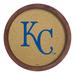 Kansas City Royals 20.25'' Round Faux Barrel Framed Cork Board