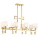 Savoy House Quatrain 15.5" Wide True Gold 8-Light Linear Chandelier