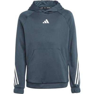 ADIDAS Kinder Kapuzensweat Train Icons AEROREADY 3-Streifen, Größe 128 in Grau