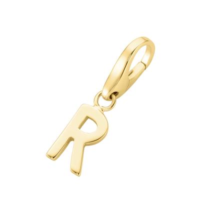 Giorgio Martello Milano - Charm Buchstabe R, Silber 925 Charms & Kettenanhänger 1 ct Gold Damen