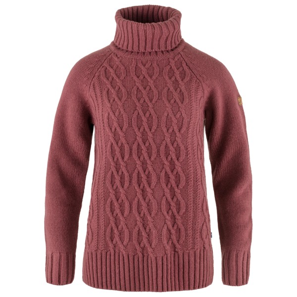 Fjällräven - Women's Övik Cable Knit Roller Neck - Wollpullover Gr M rot