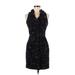 Taylor Casual Dress - Sheath V Neck Sleeveless: Black Dresses - Women's Size 4 Petite