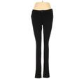 American Apparel Jeans - Low Rise Skinny Leg Boyfriend: Black Bottoms - Women's Size 28 - Dark Wash