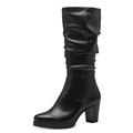 Tamaris Damen Klassische Stiefel, Frauen Stiefel,TOUCHit-Fußbett,lederstiefel,langschaftstiefel,reißverschluss,boots,BLACK,38 EU