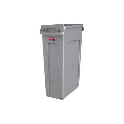 Rubbermaid Slim Jim Mülleimer mit Belüftungskanälen | 87 Liter, HxBxT 76,2x28x56cm | Grau von PROREGAL Image