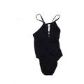 La Blanca One Piece Swimsuit: Black Grid Swimwear - Women's Size 4