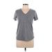 Charlotte Russe Sleeveless T-Shirt: Gray Tweed Tops - Women's Size Large