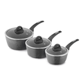 Tower Cerastone Forged 3 Piece Saucepan Set Graphite