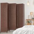 Steelside™ Marlon 120" W x 72" H 6 - Panel Folding Room Divider Wood/Bamboo/Rattan in Brown | Wayfair 35C81CEEF8BF44CF85174F9F2DE31729