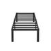 Alwyn Home Edmonson Bed Frame w/ Storage 14 Inch High Heavy Duty Metal Platform bed Metal in Black | 14 H x 39 W x 80 D in | Wayfair