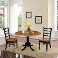 Loon Peak® Bechtold 3 Piece Solid Wood Dining Set Wood in Brown/Gray | Wayfair FCA252BB4C3042AFA5DDB497602E8D5E