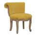 Side Chair - Darby Home Co Ailani 19.69" Wide Cotton Side Chair Cotton in Brown/Yellow | 25.2 H x 19.69 W x 19.69 D in | Wayfair