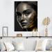 Everly Quinn Zanyiah Bohemian Chic Woman Vintage Gold IV On Canvas Print Metal in Gray | 40 H x 30 W x 1.5 D in | Wayfair