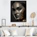 Everly Quinn Zanyiah Bohemian Chic Woman Vintage Gold IV On Canvas Print Plastic in Gray | 44 H x 34 W x 1.5 D in | Wayfair