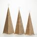 The Holiday Aisle® 16.25"H, 19"H & 21.25"H Gold Textured Tree Set Of 3, Christmas Decor; Gold Metal | 21.25 H x 8.5 W x 8.5 D in | Wayfair