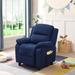 Viv + Rae™ Anastasia Recliner Chair Foam, Solid Wood in Blue | 29.75 H x 24.5 W x 23.75 D in | Wayfair E37599E6BCCE40CB9C60A6E64D46CF41