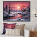 Millwood Pines White Snowy Trees By The The River At Red Sunset I White Snowy Trees By The The River At Red Sunset III On Canvas Print Plastic | Wayfair