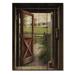 Red Barrel Studio® Dayzie View From A Cottage Country Door III On Wood Print Metal in Brown/Green/Red | 32 H x 24 W x 0.78 D in | Wayfair