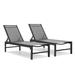 Arlmont & Co. Andranik Outdoor Patio Lounge Chairs w/ Adjustable Backrest, Pool Recliner Lounge Chaise Metal | 40 H x 65 W x 24 D in | Wayfair