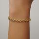 18K Gold Bracelet - Rope Link Chain Thick Twist Womens Minimalist Bracelets For Women/Gifts Her