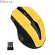 Souris optique jaune 2.4GHz récepteur USB sans fil pour ordinateur portable prix de gros Jul5