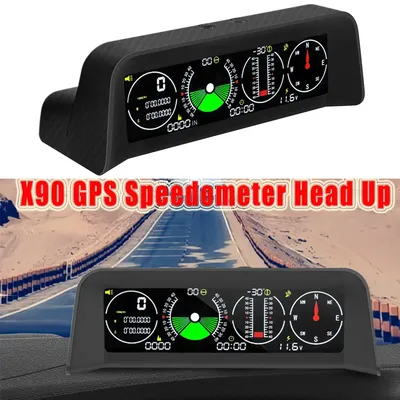 Compteur de vitesse GPS tête haute X90 compteur de négociation d'inclinaison ordinateur de bord de