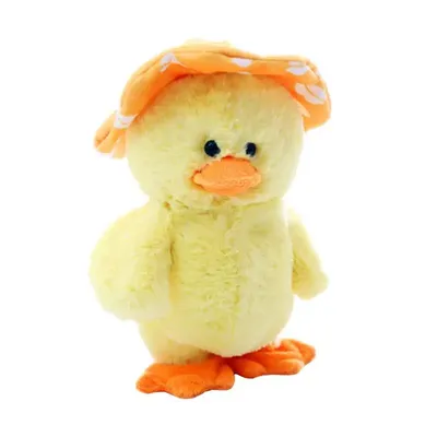 Canard en peluche chantant jaune pour enfants animal en peluche doux jouet coule développement de