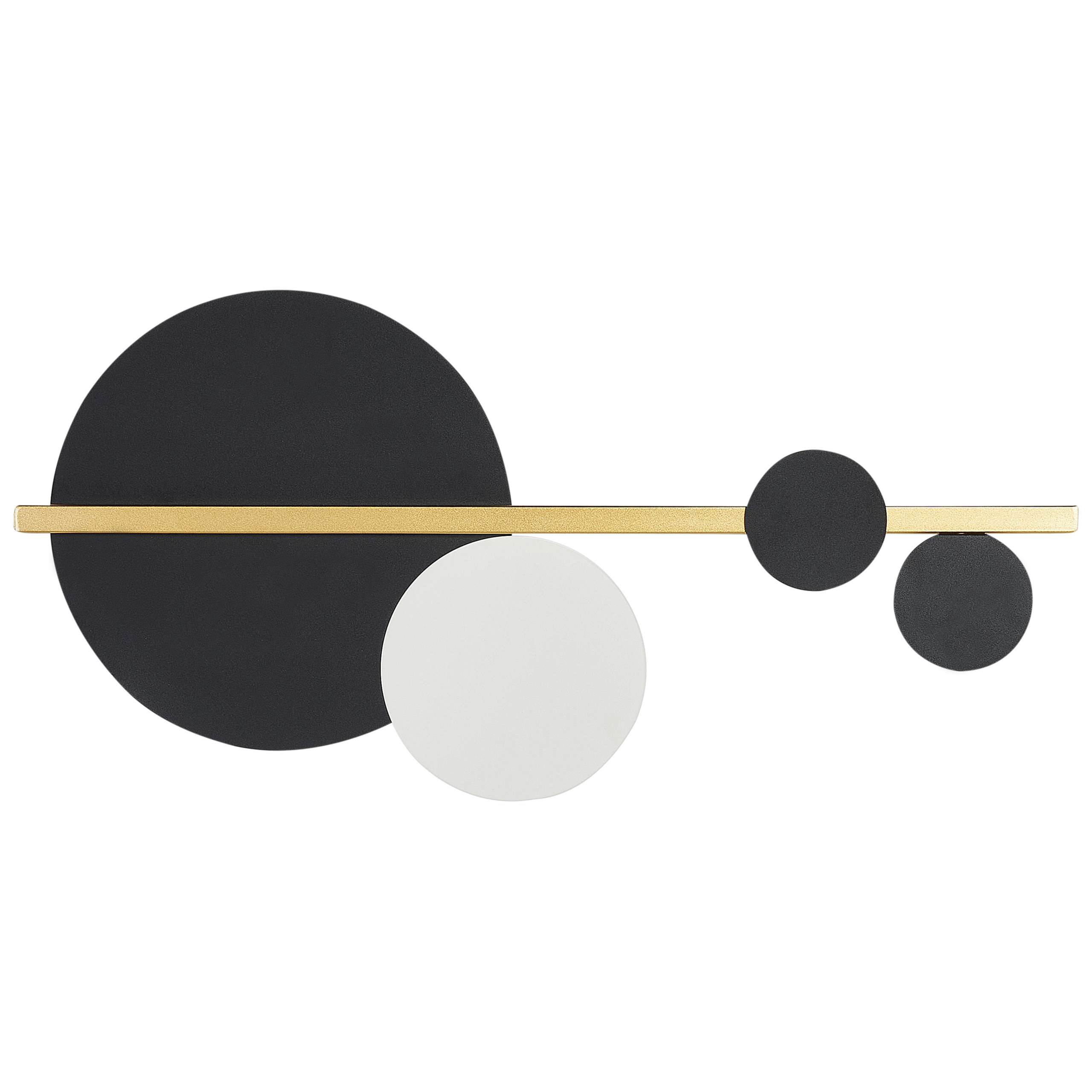 LED Wandleuchte Gold Schwarz und Weiß Metall Rund Glamourös Modern Art-Déco-Stil Dekolampe für Flur Küche Esstisch Wohnküche Innenräume