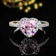 Bague en argent rose pour femme jolie bague de doigt en forme de fleur CZ bijoux de fiançailles de