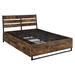 Garrett Rustic Oak and Black Storage Bed with 6 Drawers