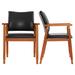 Walnut Upholstered Dining Chair Solid Wood Arm Chair