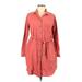 Sonoma Goods for Life Casual Dress - Shirtdress: Pink Dresses - Women's Size Medium Petite