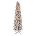 6.5' Flocked Portl& Pine Pencil Artificial Tree Colored Lights