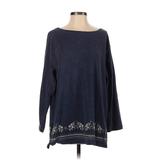 Elisabeth by Liz Claiborne Long Sleeve T-Shirt: Blue Tops - Women's Size 2