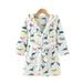 Godderr Toddler Robes for Boys Toddler Girls Night-Robe Kids Mid-Length Hooded Stamp Duty Bathrobe for Toddler Girls Boys 3-14 Y