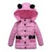 Jacket Dot Padded Thick Baby Clothes Kids Girls Winter Coat Bow Coat Boys Outfits Set Pink 110