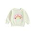 Qtinghua Brother Sister Matching Clothes Infant Baby Boy Girl Sweatshirt Letter Print Long Sleeve Pullover Autumn Tops Big Sister 0-6 Months