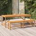 vidaXL Patio Dining Table Solid Wood Acacia