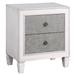 Tatum Rustic Grey and Weathered White 2-drawer Nightstand