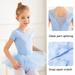 Whlbf Kids Clothing Clearance Baby Girls Children S Dance Clothes Summer Short Sleeves Training Clothes Ballet One-Piece Performance Clothes Skirt Set