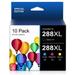 288XL Ink with Latest Chip Replacement for Epson 288 Ink Cartridges Combo Pack High Yield to use with XP-440 XP-330 XP-340 XP-430 XP-446 XP-434 Printer (10 Pack)