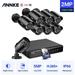 ANNKE 8CH 1080P Outdoor Surveillance Camera System 4PCS Bullet Weatherproof Camera System Surveillance Kits With 2T Hard Drive Disk