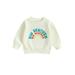 Qtinghua Brother Sister Matching Clothes Infant Baby Boy Girl Sweatshirt Letter Print Long Sleeve Pullover Autumn Tops Big Brother 18-24 Months