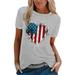 Women s T-Shirts Womens Summer Tops 2023 Short Sleeve Printing Summer Casual Tops